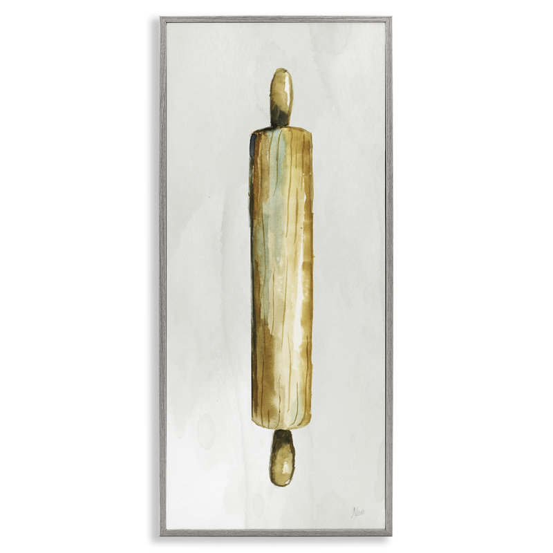  Rustic Rolling Pin Grey Framed Giclee Art by Nan, Estampe numérique Farmhouse, H 30 po x l 13 po
