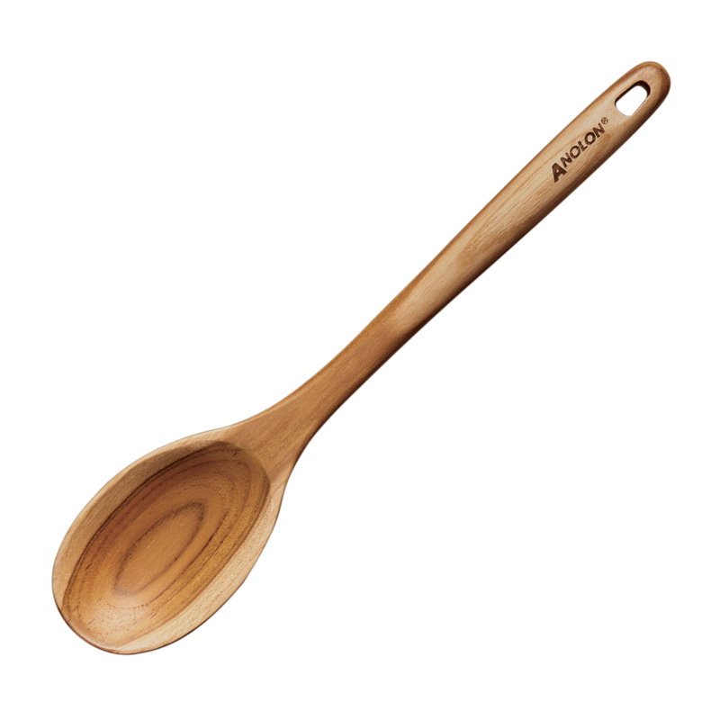 Anolon Teak Wood Cooking Tools 13-Inch Utensils Set, 3 Piece