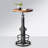 Dining Table Pine Round Solid Wood Top Metal Base Dining Table-86560746