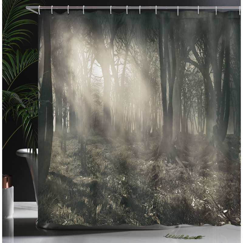Ensemble de rideau de douche avec crochets gothic, H 70 po x l 69 po