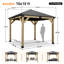 10 pi. L 10 pi. D Pavillon de jardin en bois-93818301