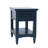 Pearce Modern Farmhouse Chairside End Table with Storage Shelf - Navy-344224216