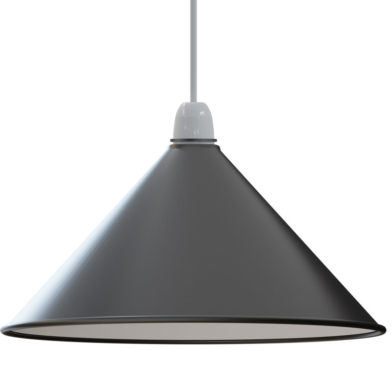 14.3 cm H Cone Lamp Shade ( Screw On ), Black