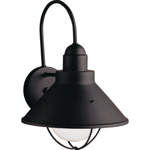 Luminaire de grange d'extérieur noir à 1 ampoule H 14,5 po