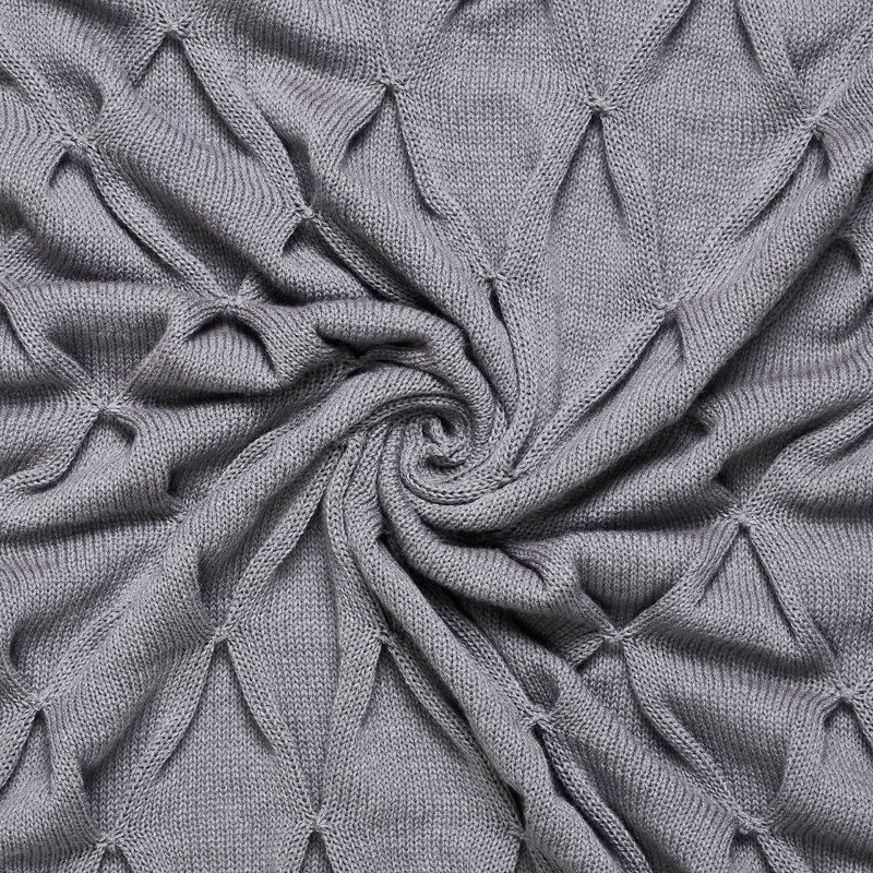  Embellished Throw, Charcoal