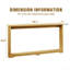  Console de 70,1 pouces à courbe étroite, canapé de rangement en bois avec plateau de table épais et résistant à l'usure, table de couloir d'entrée moderne pour le bureau du salon-301835245