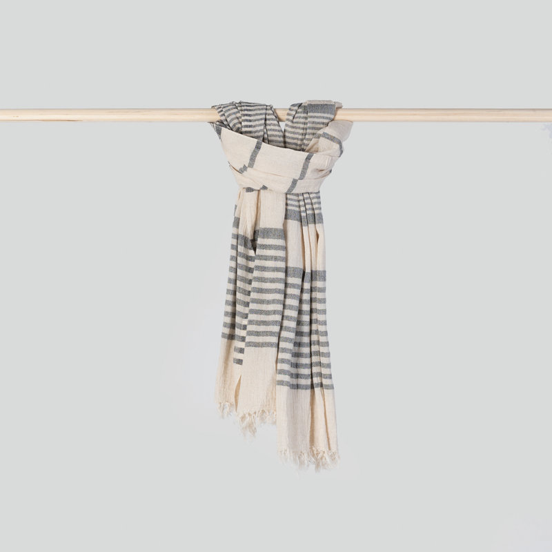Serviette de bain Catriana, Noir/crème