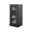 Armoire de salle de bain 100% bois massif 16,5 po avec porte en verre transparent et tablettes réglables-1427118056