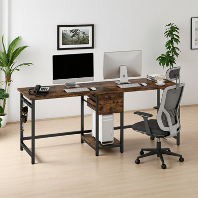 Double poste de travail, bureau d'ordinateur, bureau