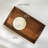 Aranya Wooden Serving Tray with Brass Handles, Contemporary Ottoman Tray for Tea, Appetizers, Desserts, and Breakfast in Bed