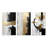 New Balance Dreams Abstract Gold and Black - modern 3 Piece Print Set abstract wall art set-1936092124-1936092134