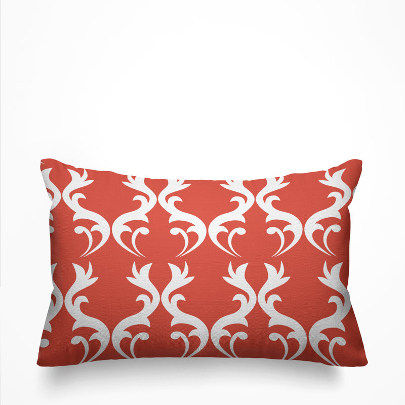 Housse et insert de coussin d'extérieur Galton, Corail
