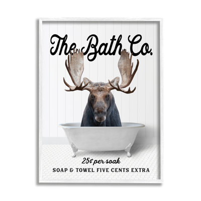 " Vintage Bath Ad Moose "