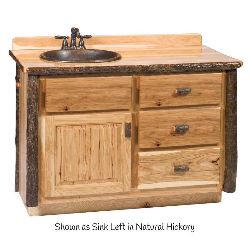Meuble-lavabo Fireside Lodge Hickory, Hickory naturel