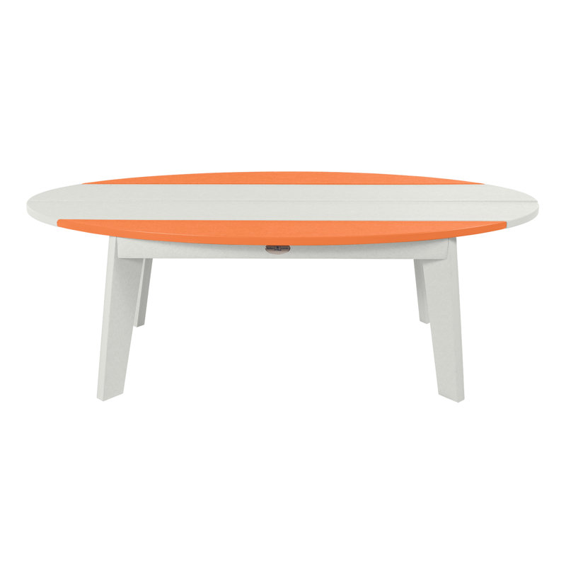 Table basse Shoreline Surfboard, Orange, White