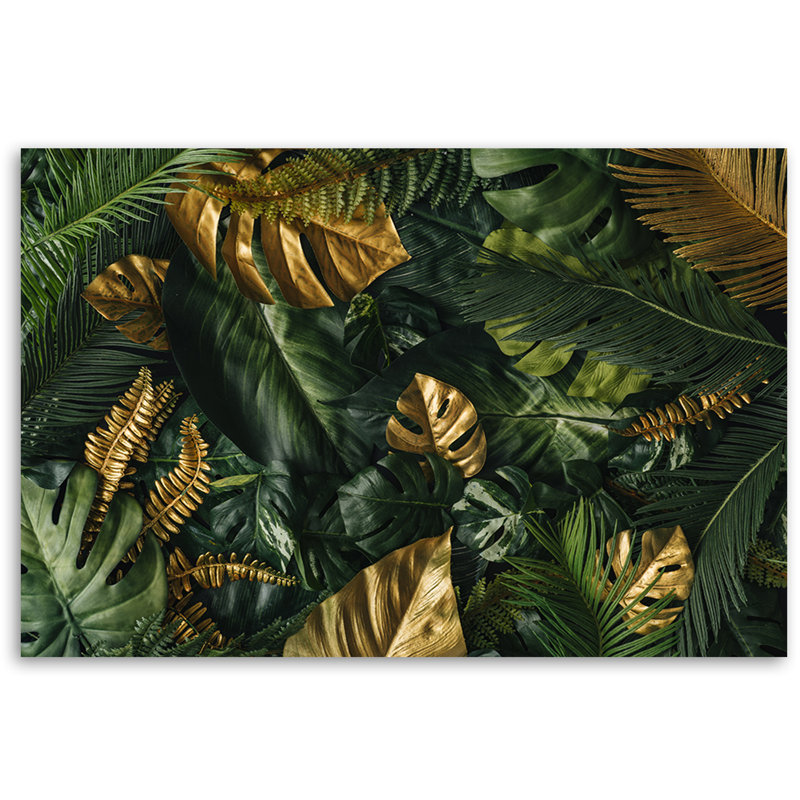 Tropical Monstera Leaves Plants - Wrapped Canvas Print