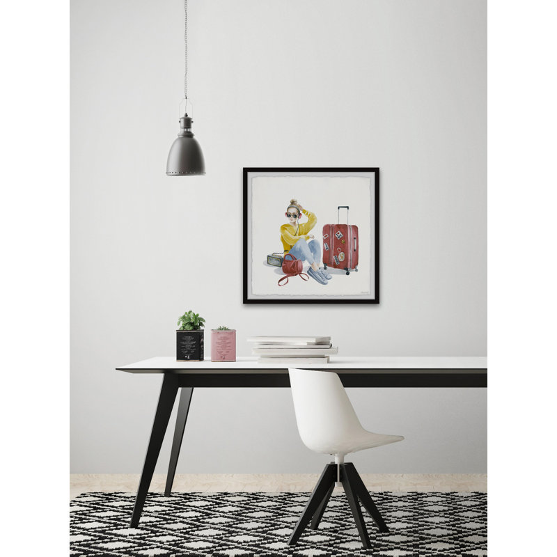Comfy Travel Outfit - Single Picture Frame Painting, 51 cm H x 51 cm W x 3.81 cm D