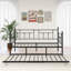 Lit de jour simple en métal avec lit gigogne, canapé-lit peu encombrant pour invités et soirée pyjama, style victorien robuste et durable