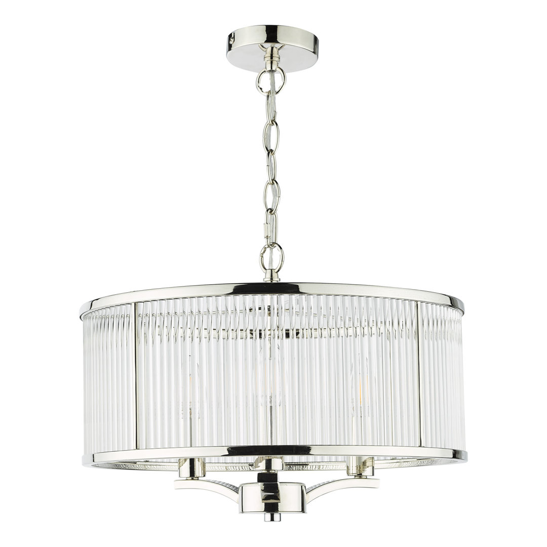 Baillieu 3 - Light Polished Nickel Pendant