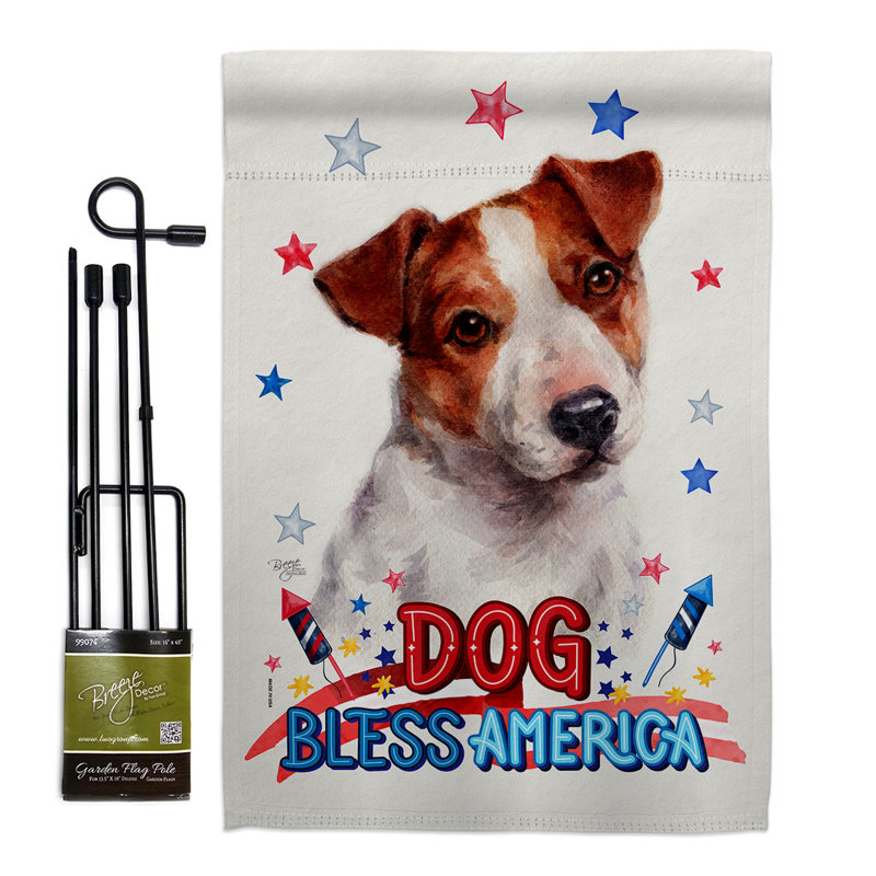 Drapeau de jardin Jack Russell 18,5 x 13 po
