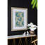 Décoration murale florale 24 po x 32 po - Cadre doré de luxe, impressions florales multicolores pour le bureau