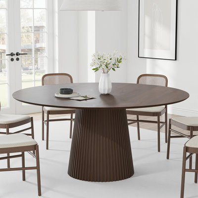 Table de salle à manger ronde en bois massif