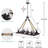 8-Light Faux Wood Kitchen Island Chandelier
