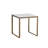 Durand Marble Top End Table - White