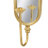 Gold Iron Bow-Top Mirrored Wall Sconce Set of 2 for Entryway and Bedroom Decor