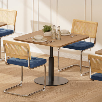 Ensemble de 4 chaises de salle à manger, chaises de salle à manger en rotin et chaises de salle à manger modernes avec dossier en bois massif