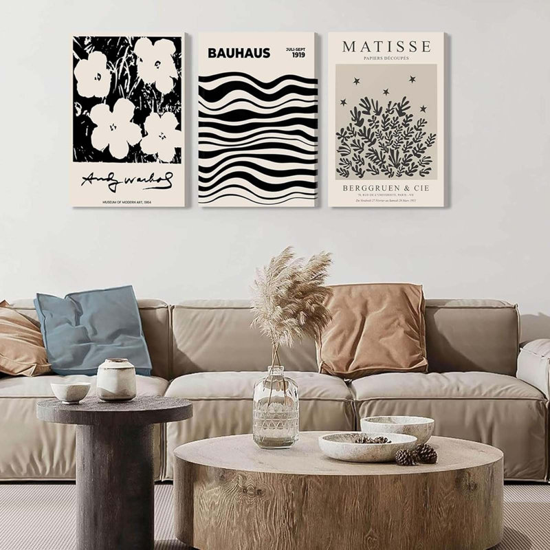3 Piece Wrapped Canvas Print, 60 cm H x 40 cm W