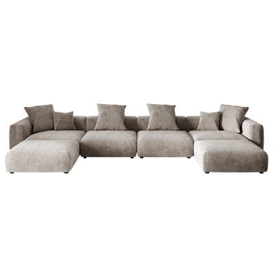 Canapé modulaire rembourré 6 pièces Nikodemos