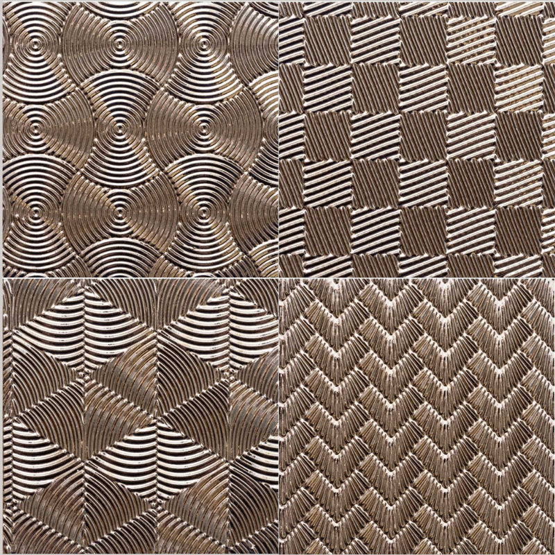 Metallic Geo 5.9" x 5.9" Ceramic Textured Wall Tile