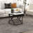 Hexagonal Coffee Table, Cocktail Table, Marble Top With Steel Frame, White