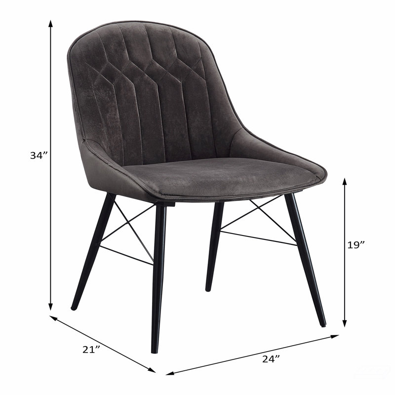 Ensemble de 2 chaises d'appoint en tissu et finition