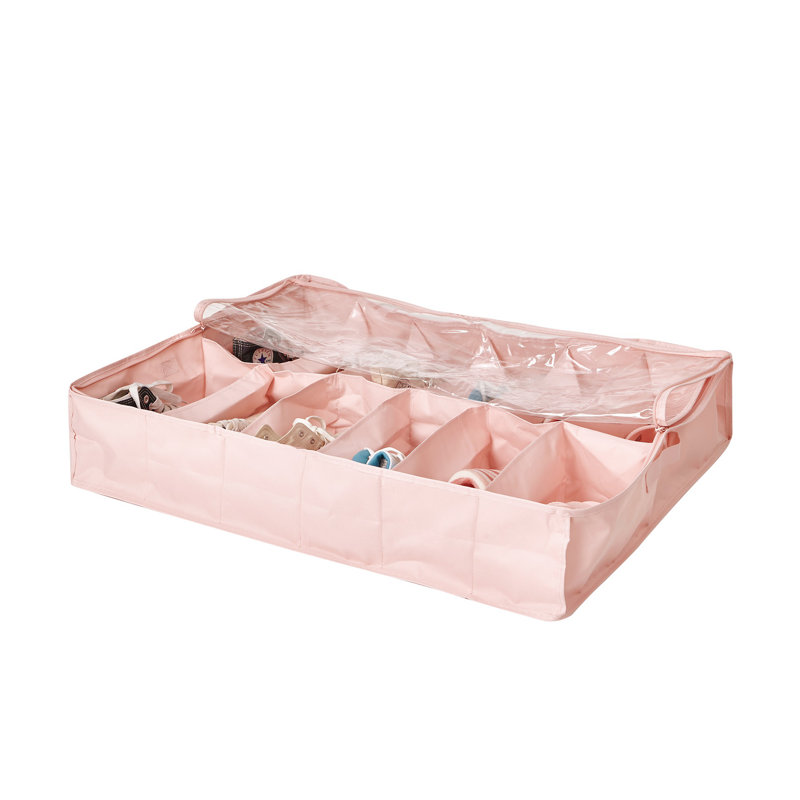 Porte-chaussures sous le lit - Rangement TUSK® College - Quartz rose