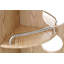 Table de salle à manger ronde de style médiéval en pierre frittée blanche avec compartiments de rangement, pieds en bois aggloméré. Convient à une salle à manger pour une famille de 2 à 4 personnes. Plateau de table à deux couches.