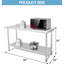 Table de préparation en acier inoxydable 60 po x 24 po x 35 po