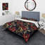 Ensemble de housse de couette Royal Red and Gold Peony Garden Grace-90028298