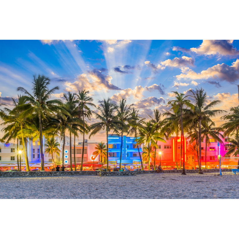 Miami Beach Florida USA - Wrapped Canvas Print, 30cm H x 46cm W x 3.8cm D