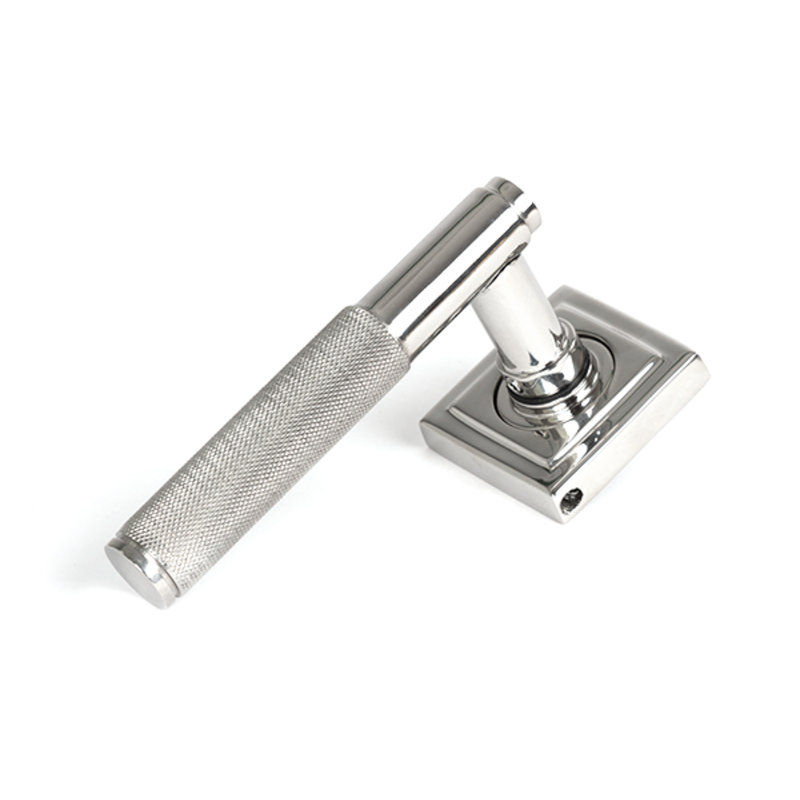 Single Dummy Door Handle, Polished Marine