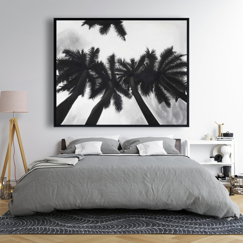 «Palmiers monochromes» sur toile