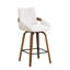 Tabouret de comptoir pivotant 26 po avec dossier enveloppé en bois cintré à finition noyer-1295572921-1295572920