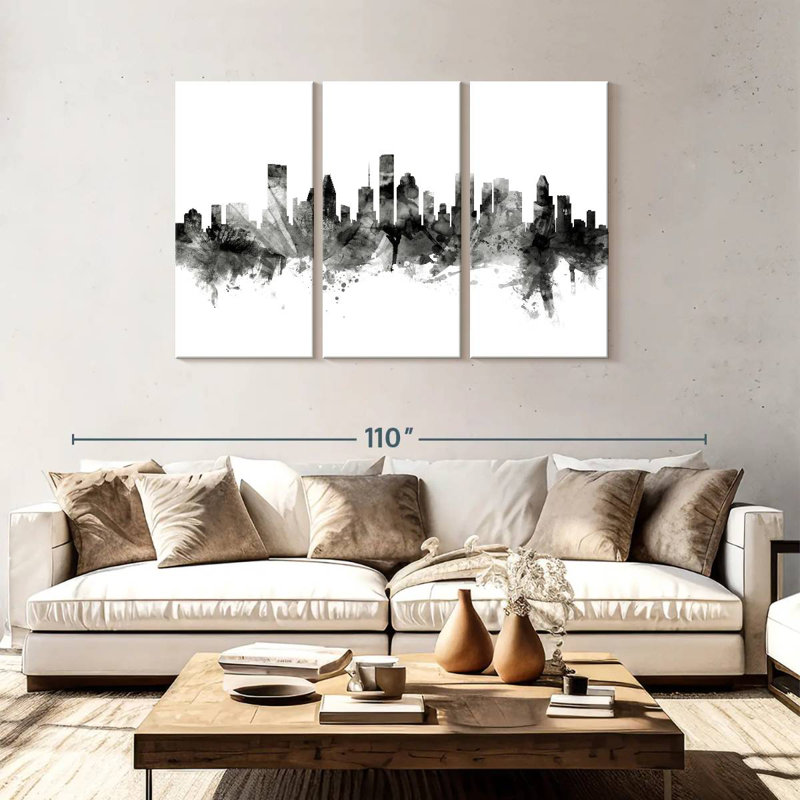 Skyline de Houston, Texas, États-Unis Sirci, H 48 po x l 74 po