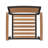 Abdikadir 30" x 48" Faux Teak Patio Table, 4 Chairs and 9FT Patio Umbrella with Base-1457316019