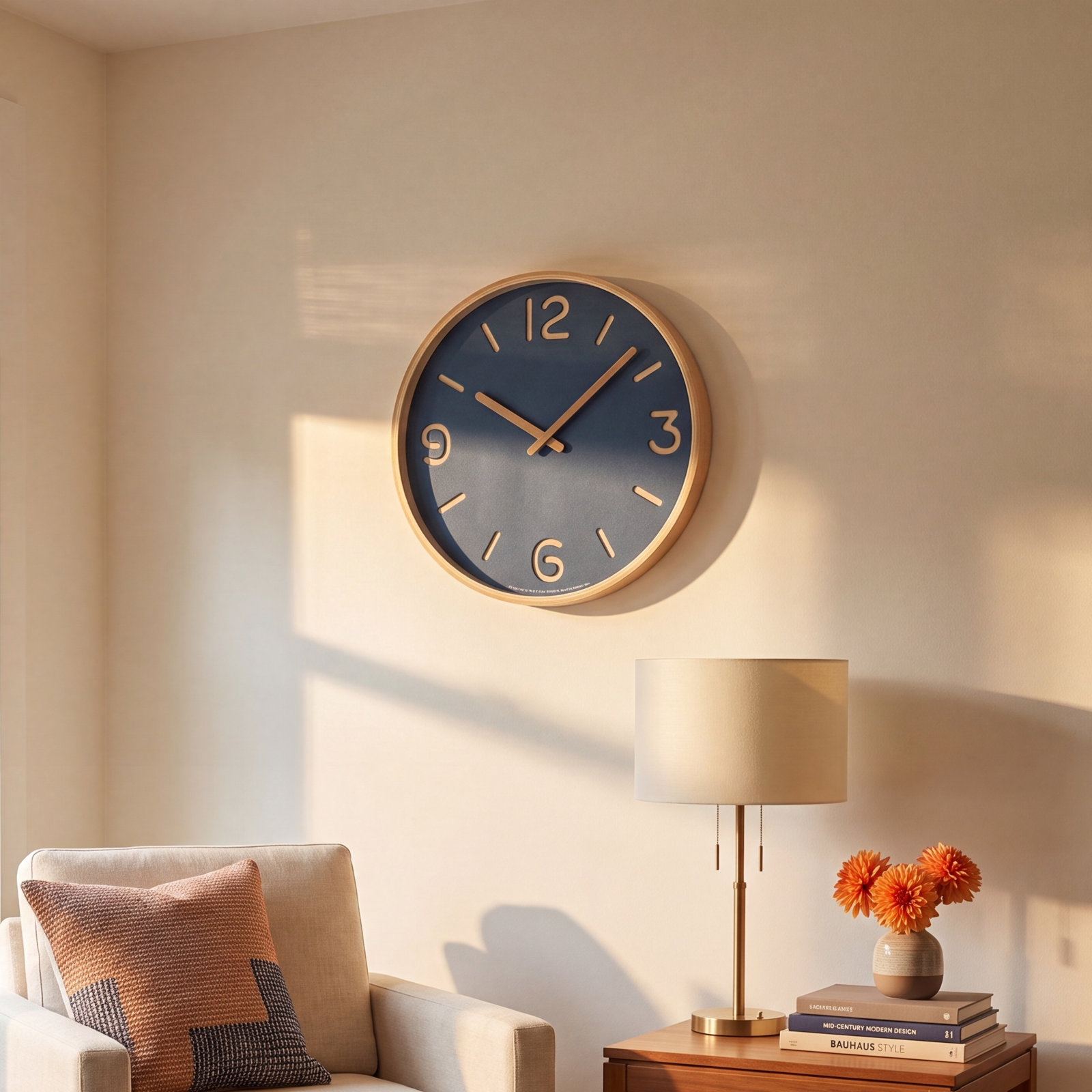 Lemnos Thomson Paper Wall Clock, Blue