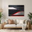 Art mural en métal noir Hard Edge 94-259201496