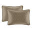 Grand couvre-lit réversible - Matelassage surdimensionné avec bourre en coton prélavé 2 taies décoratives assorties Motif classique lavable à la machine