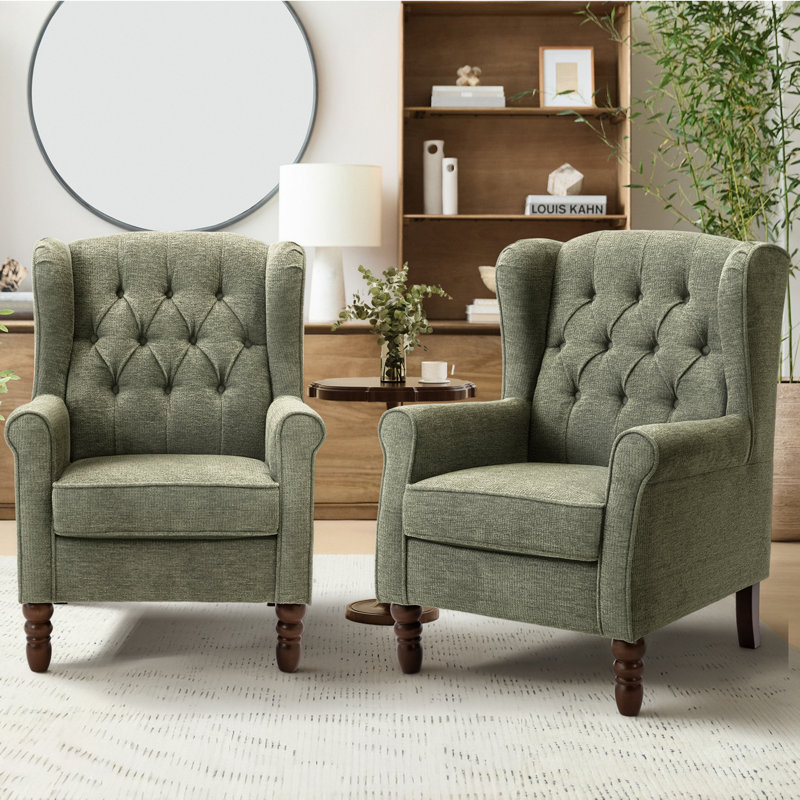 Petit fauteuil d'appoint Angiolino, Mélange de polyester vert