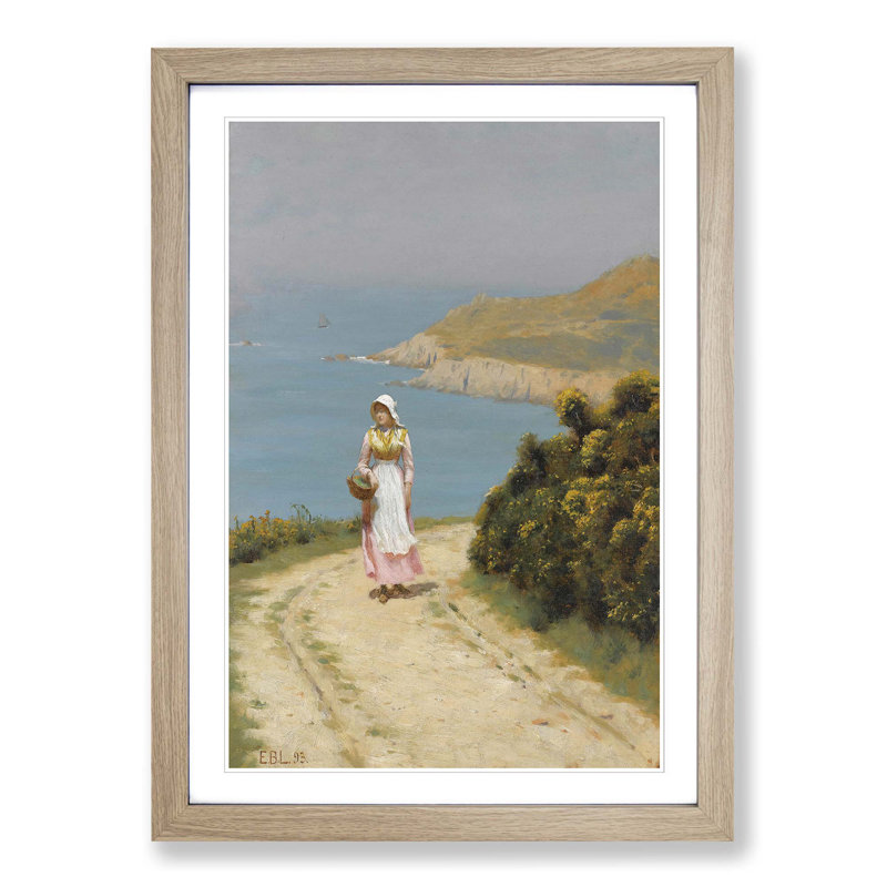 Edmund Leighton - Single Picture Frame Painting, Oak